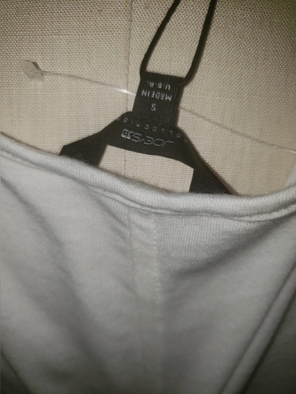 NWT. JOE'S Collection Long Cross Over Razor Back Tee White - Picture 8 of 8